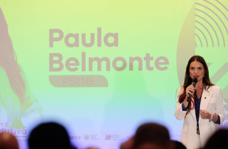 A gente pode acabar com a Terracap?”, questiona Paula Belmonte em sabatina do setor produtivo