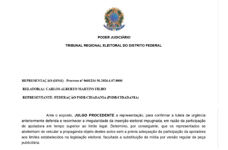 Justiça Eleitoral julga procedente ação do PSDB e reconhece propaganda irregular de Celina Leão